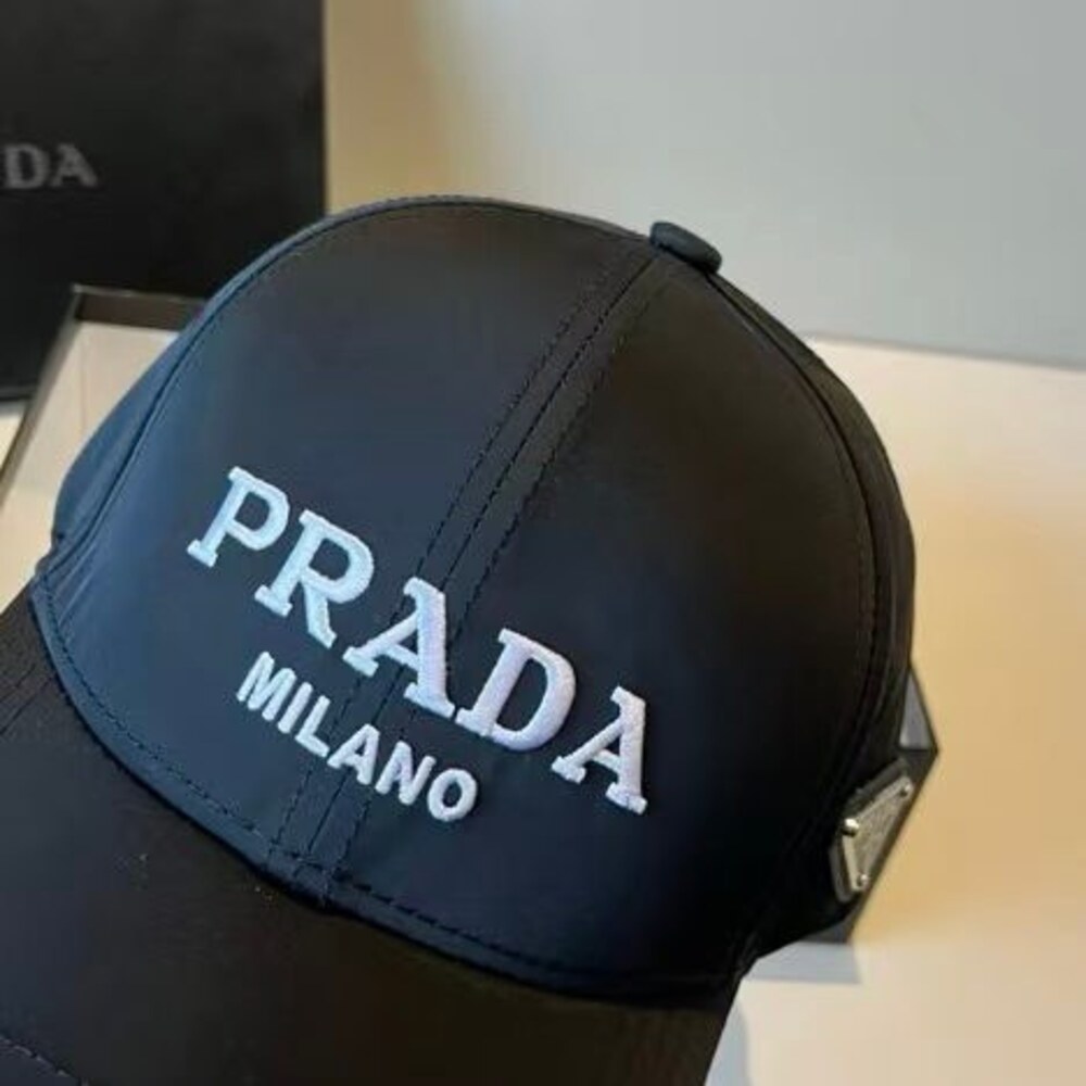 Prada Logo Satin Baseball Cap - Picture 2 of 3